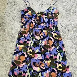 Multicolor Floral Delicate Feminine Whimsical Fairy Cottagecore Soft Girl Dress